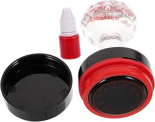 EXCEART 1 Set photosensitive Stamp Stamps Printing Ink Clock Stamper time Learning Stamper Educational playthings Ink Stamper Clock Seals time Stamper Round Gift Student