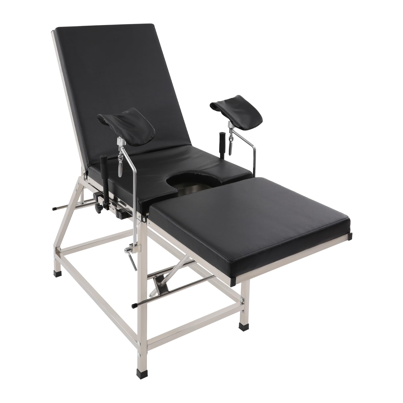 Sedia ginecologica Gaabungky moderna con schienale regolabile e gambe ergonomiche per esame professionale e clinica (nero)
