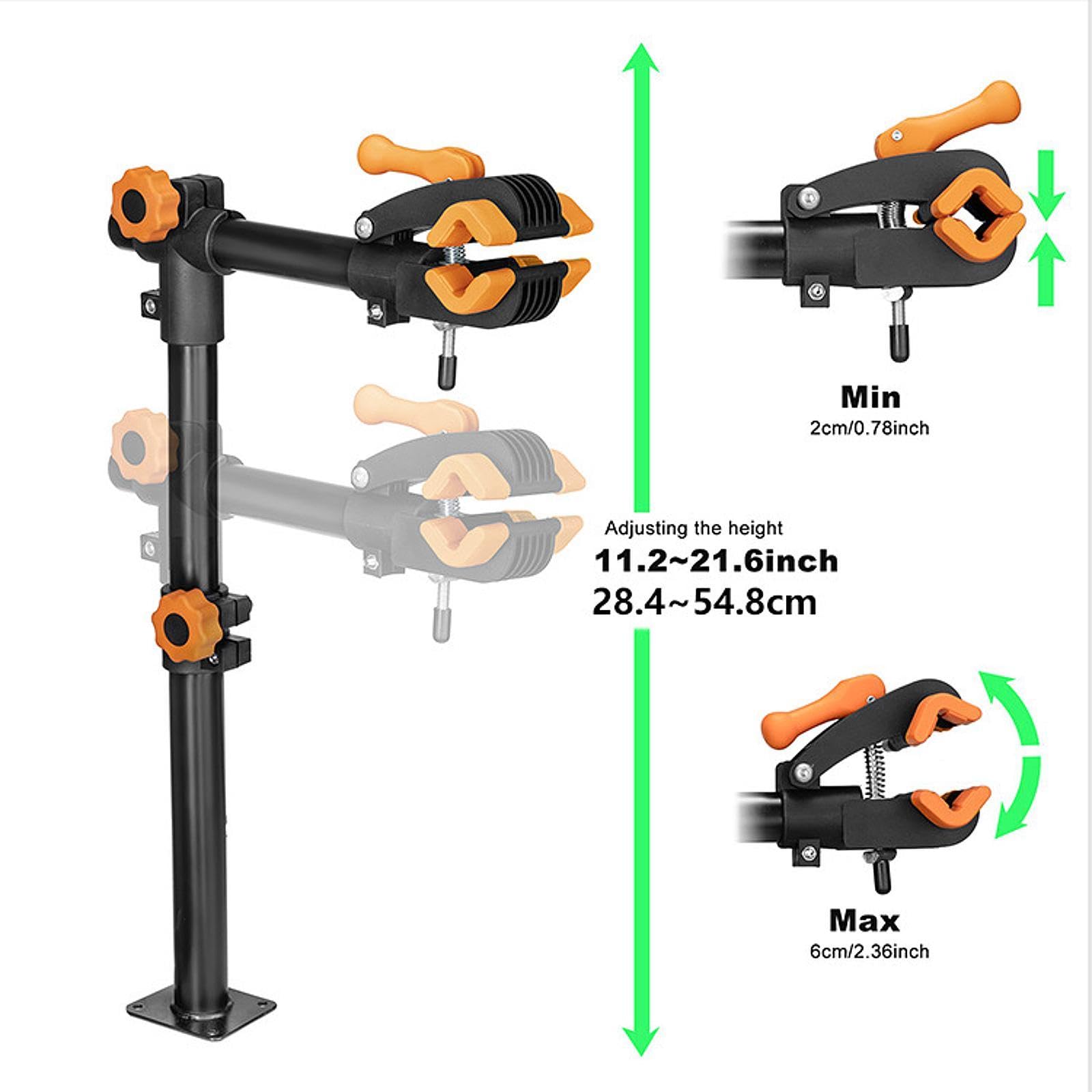 Yiju Bicycle Repair Stand Bike Parking Rack Tabletop Mount Adjustable Clamp Professional Workbench for Folding Bike Maintenance