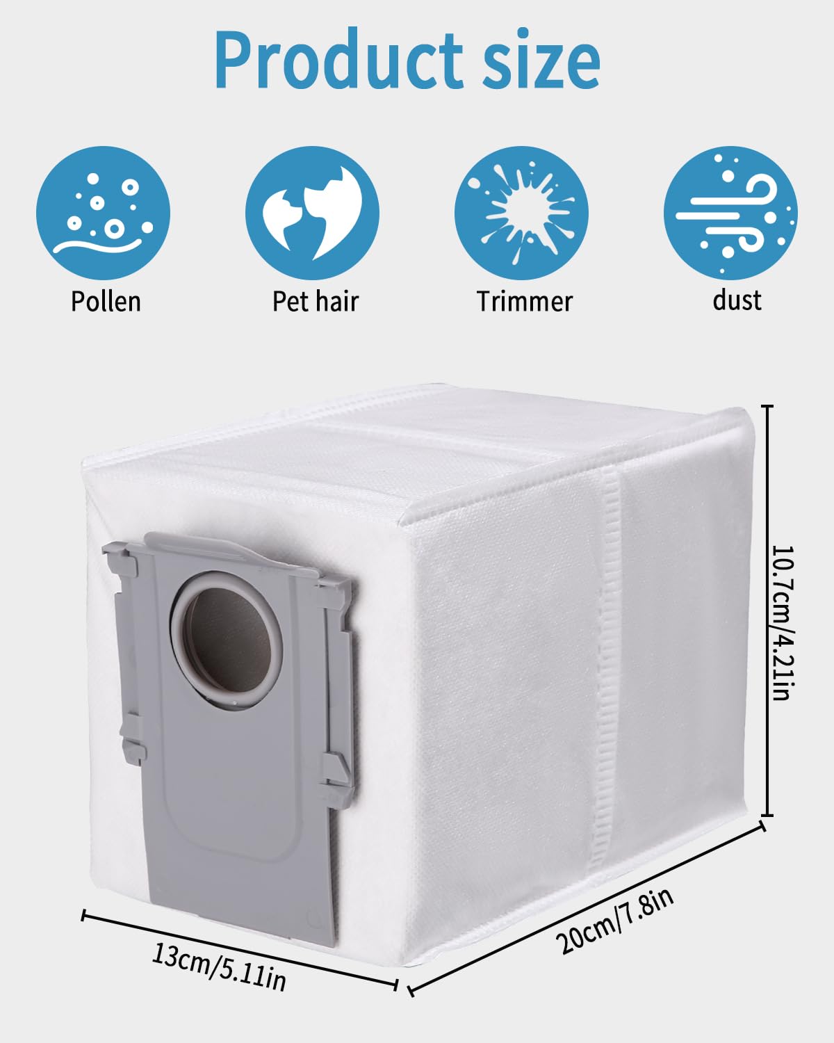 Lot De 12 Sacs à Poussière De Rechange Pour Aspirateurs Robots Roborock Qrevo/Qrevo Pro/MaxV/S8, Etc. – Grande Capacité, Filtration Multicouche - 6