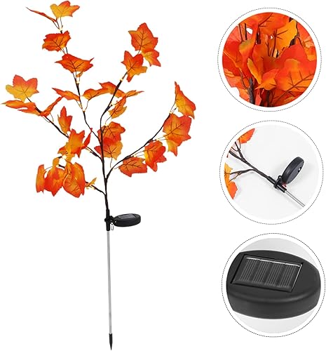 Miniatura 9 de DOITOOL Luces de rama de arce para exteriores, lampara para exteriores, decoración de Halloween, luz de árbol de Acción de Gracias, luz de rama de