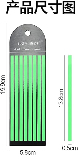 Miniatura 2 de Cinta iluminadora transparente, 1280 pestañas adhesivas translúcidas, tiras largas de resaltado, marcadores de página, pestañas de índice para