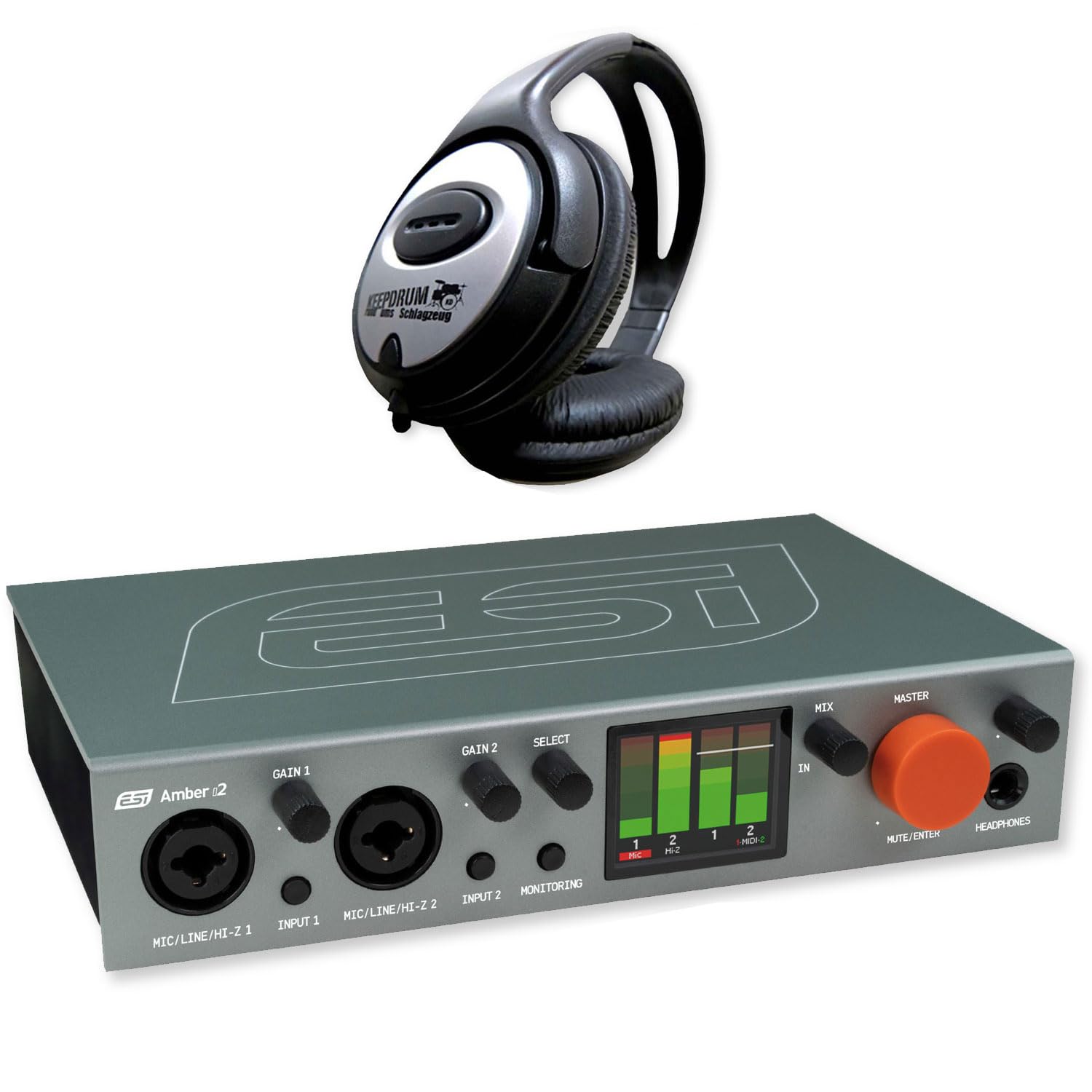 ESI Amber i2 2 x 2 canali interfaccia audio USB con cuffie keepdrum