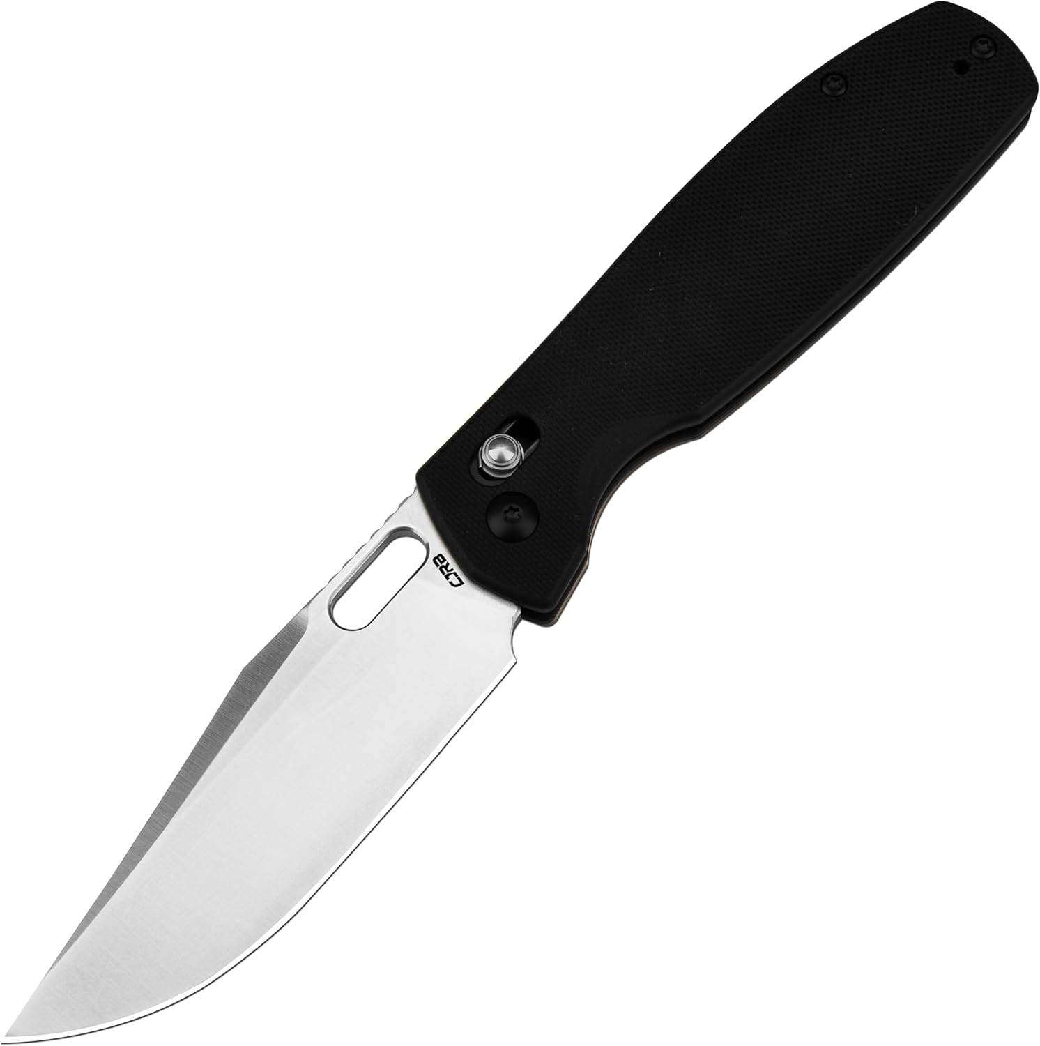 CJRB Prado Folding Pocket Knife 3.76" AR-RPM9 Sand Polish Steel Blade Black G10 Handle Crossbar Lock for Men Outdoor Survival Camping EDC, J1936 Black