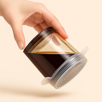 Practical Silicone Stretch Cover Set 6’ – Leak Proof, Flexible, Reusable Covers | Compatible with All Containers | Leak Proof, Dishwasher & Microwave Compatible