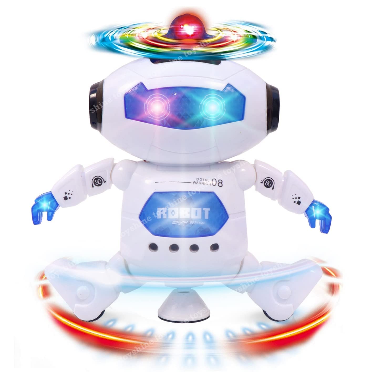 Toyshine Dancing Robot Toys for Kids| 360° Body Spinning with LED Lights Flashing and Music (B0BYDQS7P1) Amazon Price History, Amazon Price Tracker