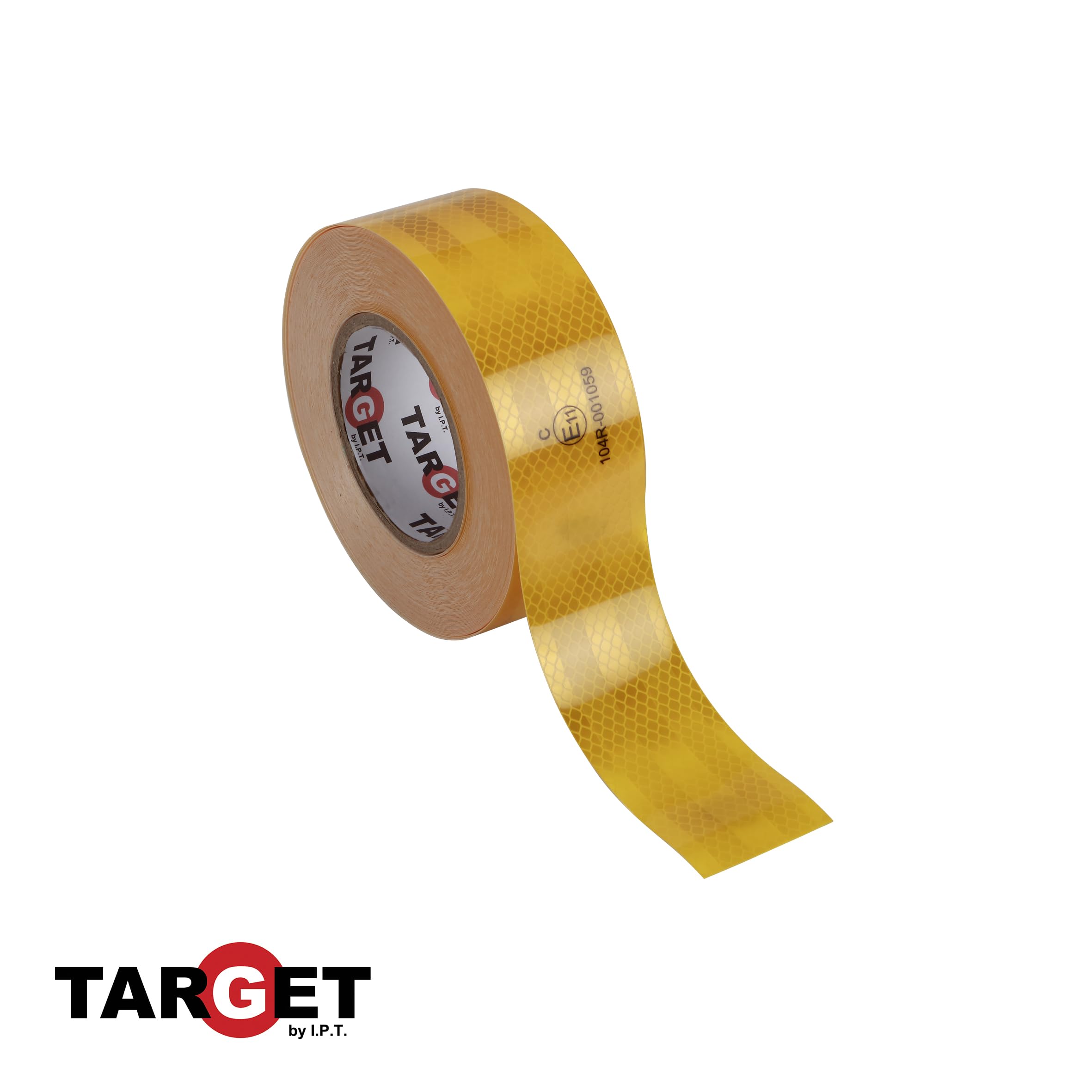 TARGET - Cinta Reflectante Homologada para Camiones - Certificación Norma EC 104R - V23 - Marcaje y Señalización (AMARILLO)
