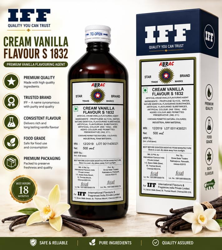 Image of IFF, Creamy Vanilla Flavour S2266, An Artificial Flavouring Agent -500 ML