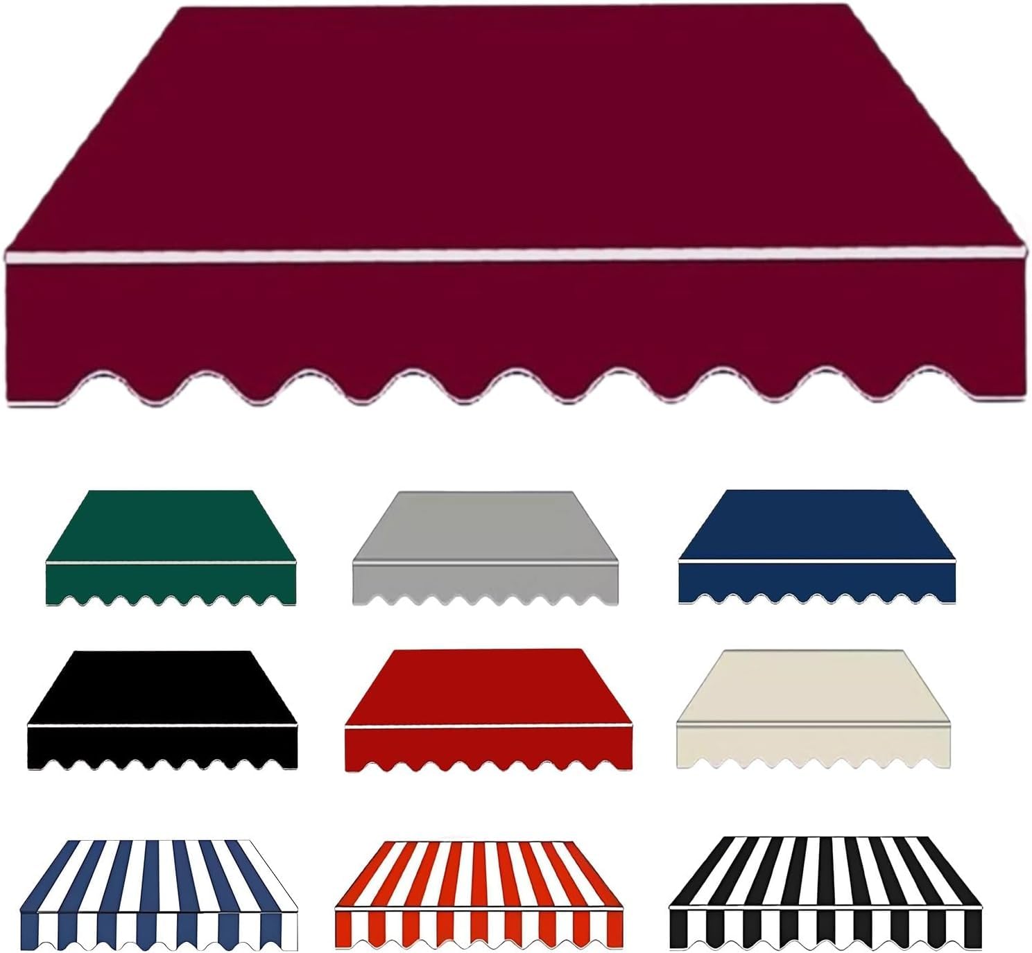 Auvent de terrasse rétractable rouge pour des repas ombragés