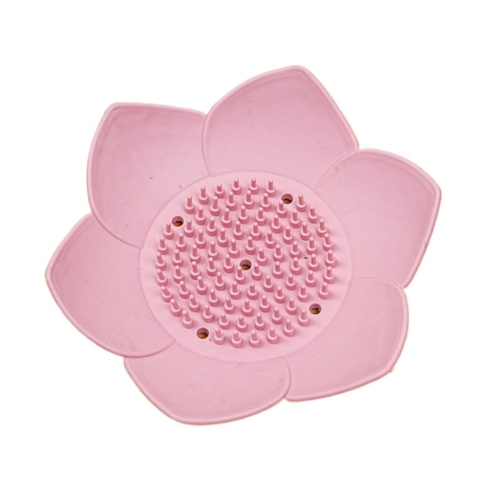 3pcs Lotus Shape Non-slip Silicone Soap Dish - Elegant Draining Soap Box for Bathroom Accessories(Pink)