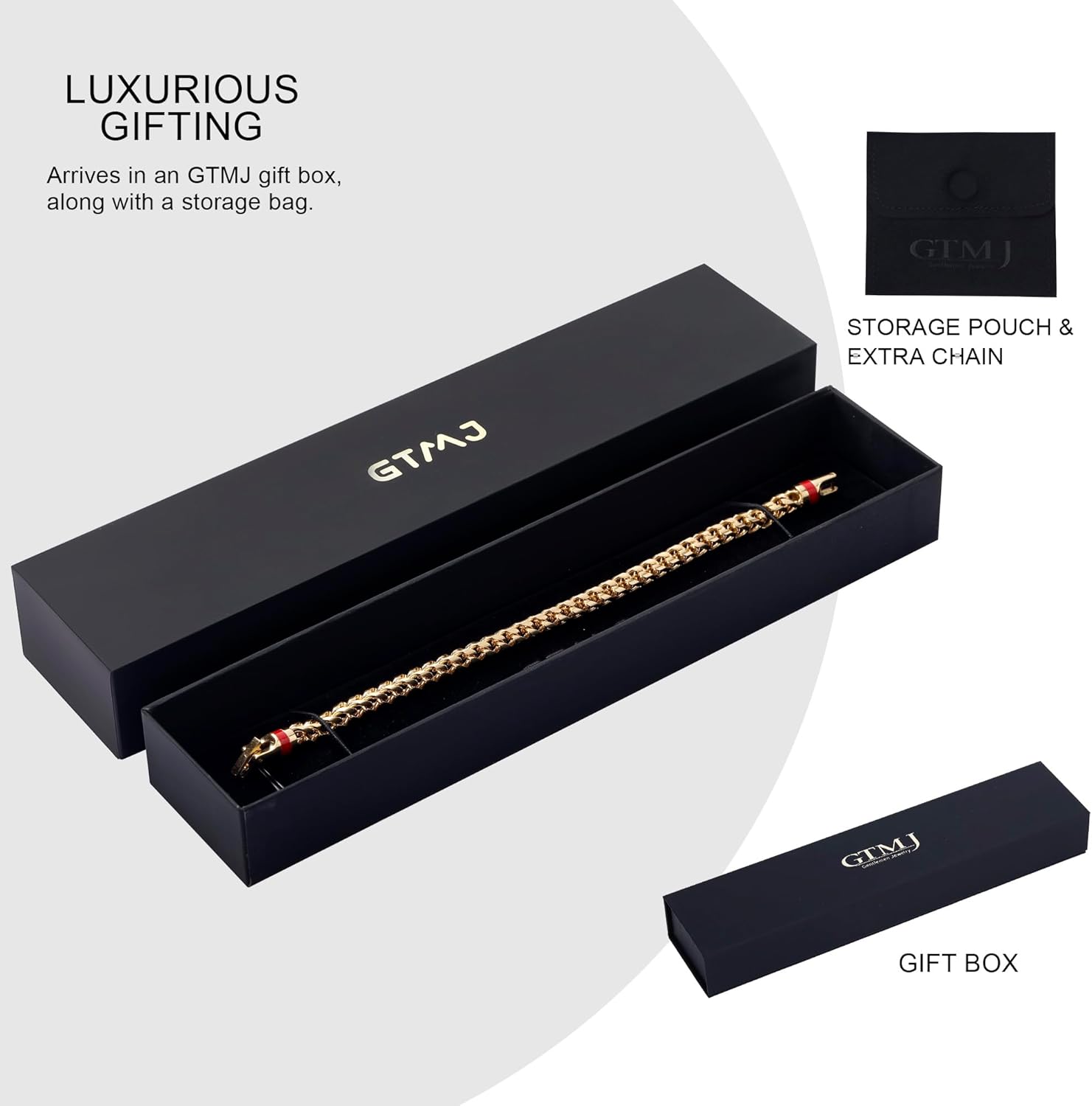 Stainless Steel Meteorite/Lapis Lazuli/Tiger's Eye/Onyx Bracelet for Men - Image 7