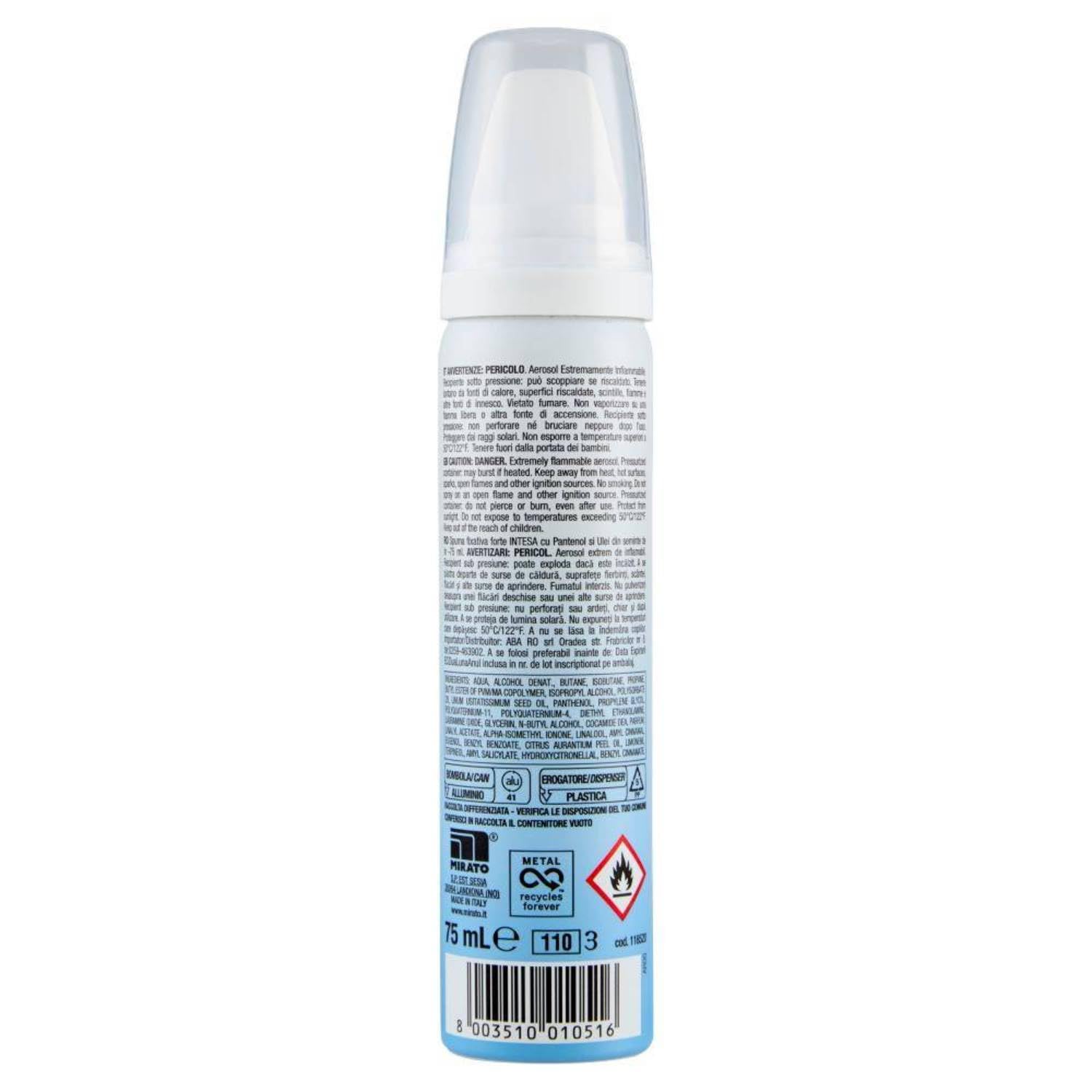 Intesa Stylizacja mocna pianka do włosów z ekstraktem z pokrzywy i pantenolu Mini rozmiar 75 ml (24)