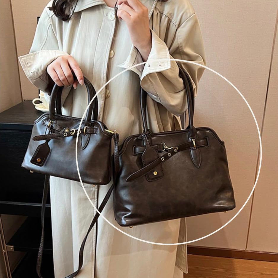 Bolso bandolera vegano estilo vintage para mujer miniatura 3