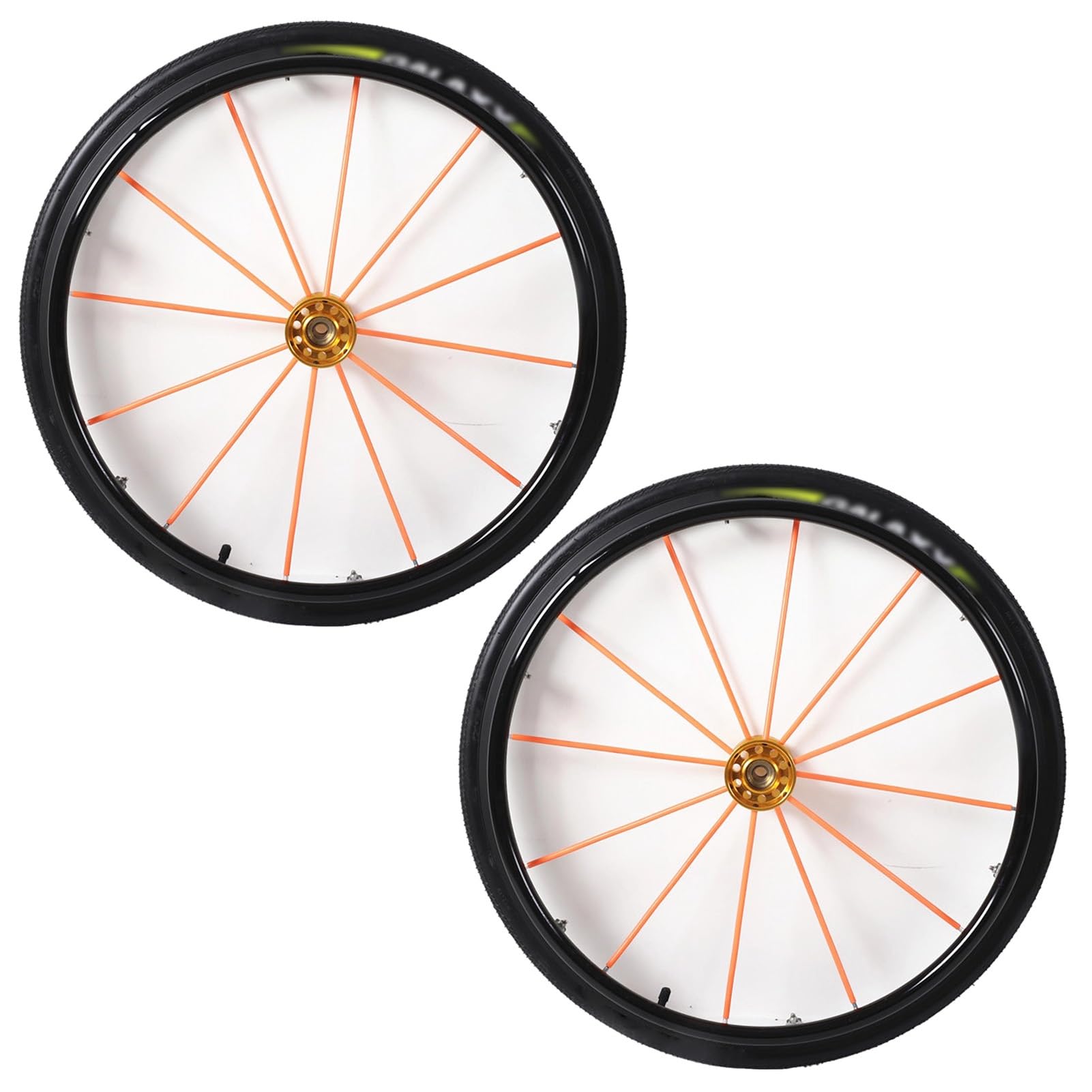 Ruedas Traseras de 24 x 1 para Silla de Ruedas Deportiva, Rueda Trasera de Repuesto para Silla de Ruedas de 24 Pulgadas, Neumático, Cojinete: 1/2" (12 mm) (Paquete de 2)