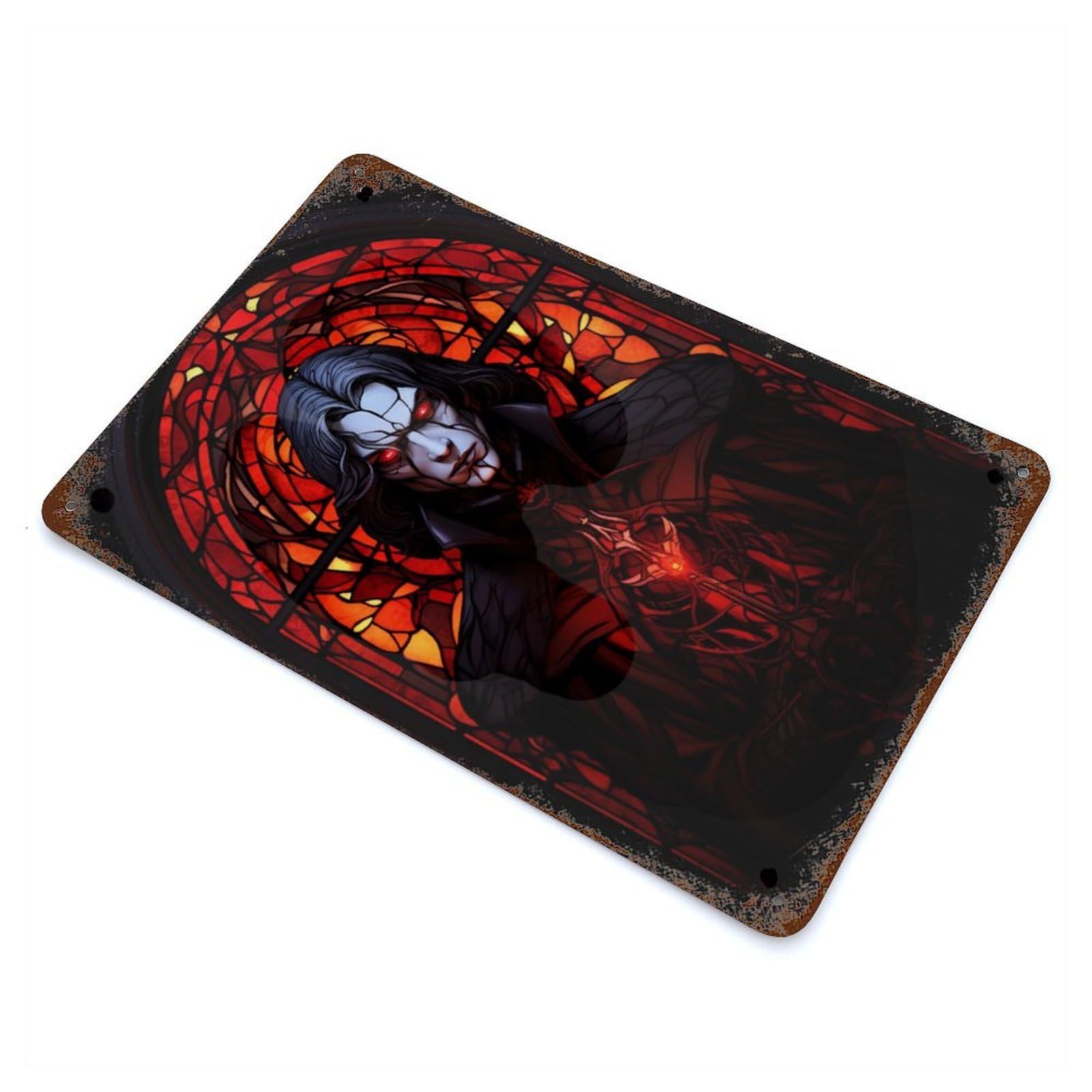 Garage Style The Broken Lord Weathered Tin Sign 11.8"x7.9", Classic Wall Plaque for Bar And Workshop