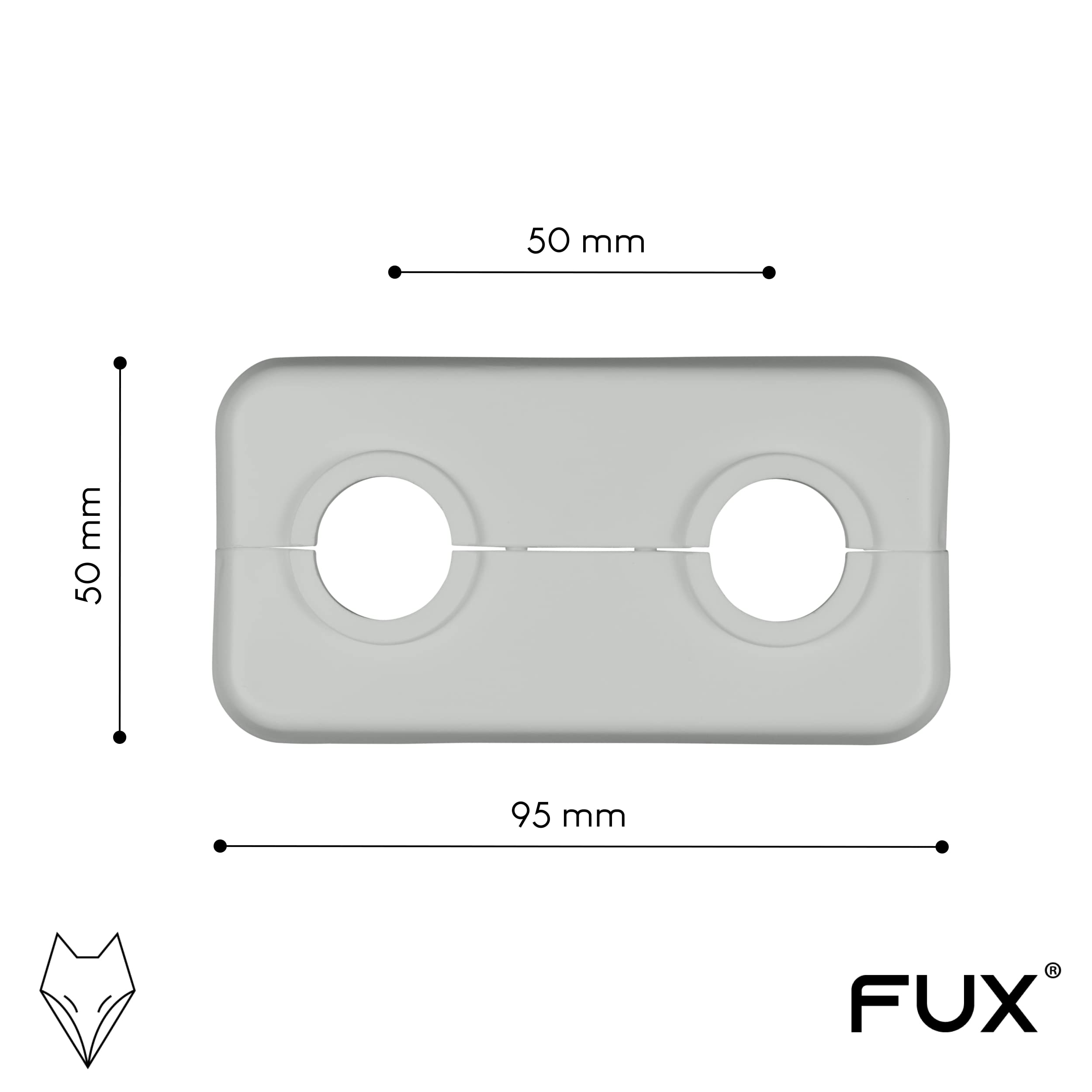 Rosetta Copritubo Termosifone - Nero, 16 Mm, Polipropilene, Per Fissaggio A Scomparsa