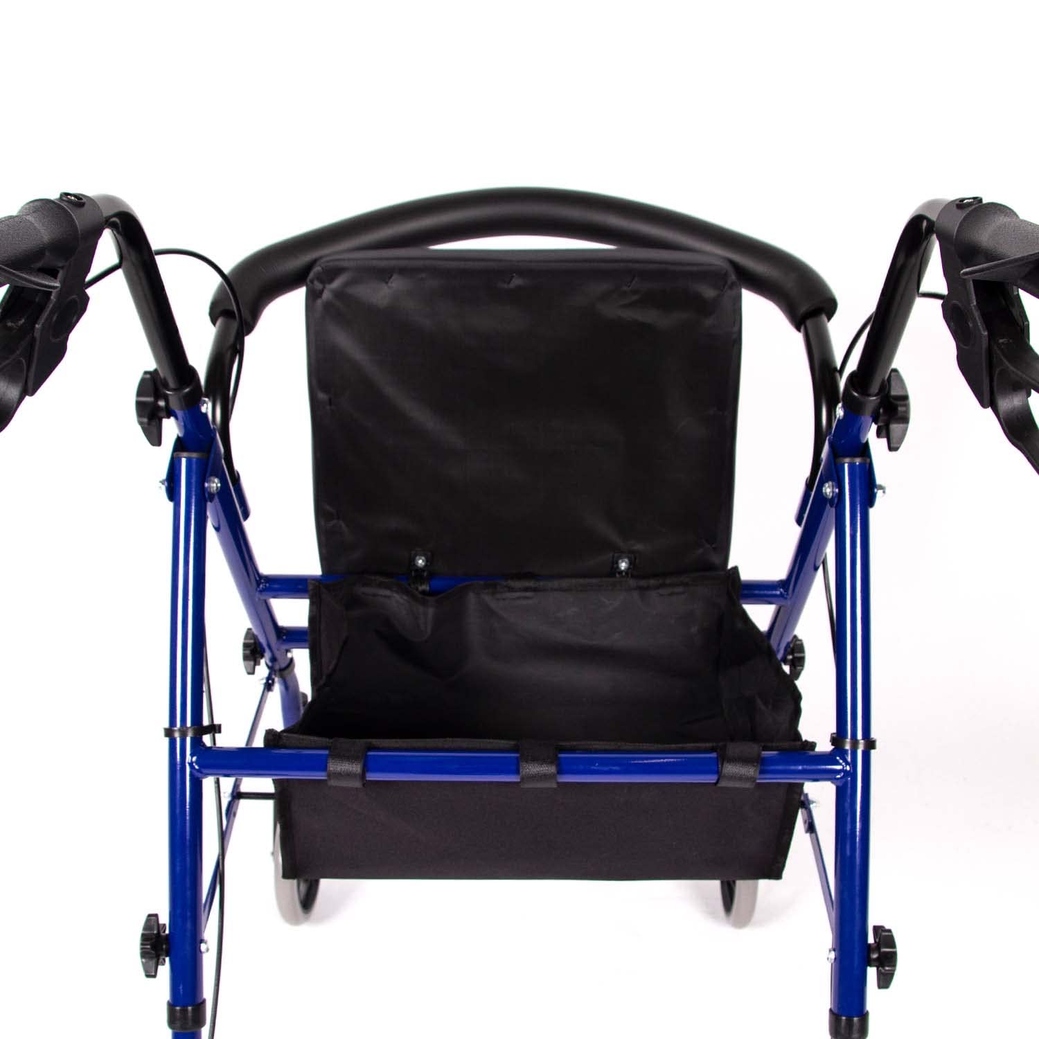 Andador plegable ligero - Incluye bandeja y cesta - Fácil de plegar para maletero plegable viaje - Altura ajustable - Caminante - Andador - Azul