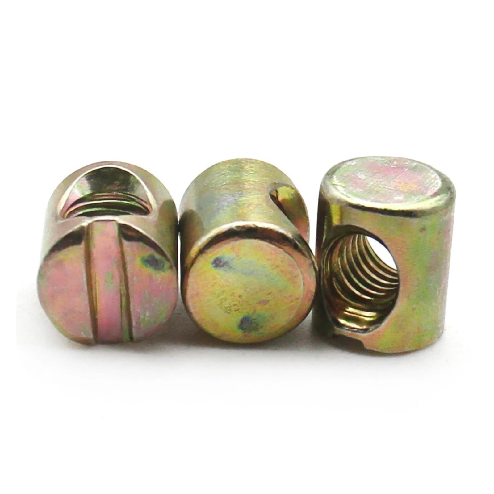 Nakrętki cylindryczne do mebli, M6 M8 Nakrętki gwintowane z łbem młotkowym Złącze meblowe Ocynkowane 10 szt(M6X20mm (10PCS))