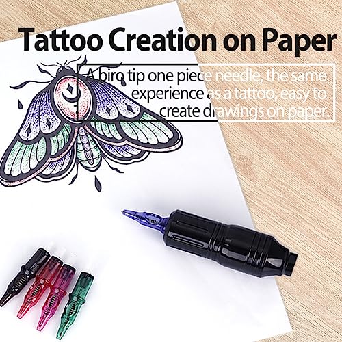 DANLIKT Tattoo Cartridges 20pcs, Black, for Practice Tattoo Machine Ball Pen Cartridge with Ink Liner Shader Pen Cartridge - Image 2