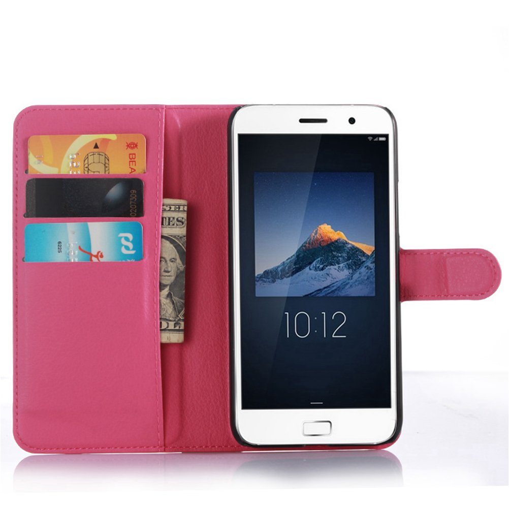 Lenovo ZUK Z1 Wallet Case, Premium PU Leather Flip Folio Wallet Case with Card Slot, Stand Holder and Magnetic Closure [TPU Shockproof Interior Case] Compatible with Lenovo ZUK Z1