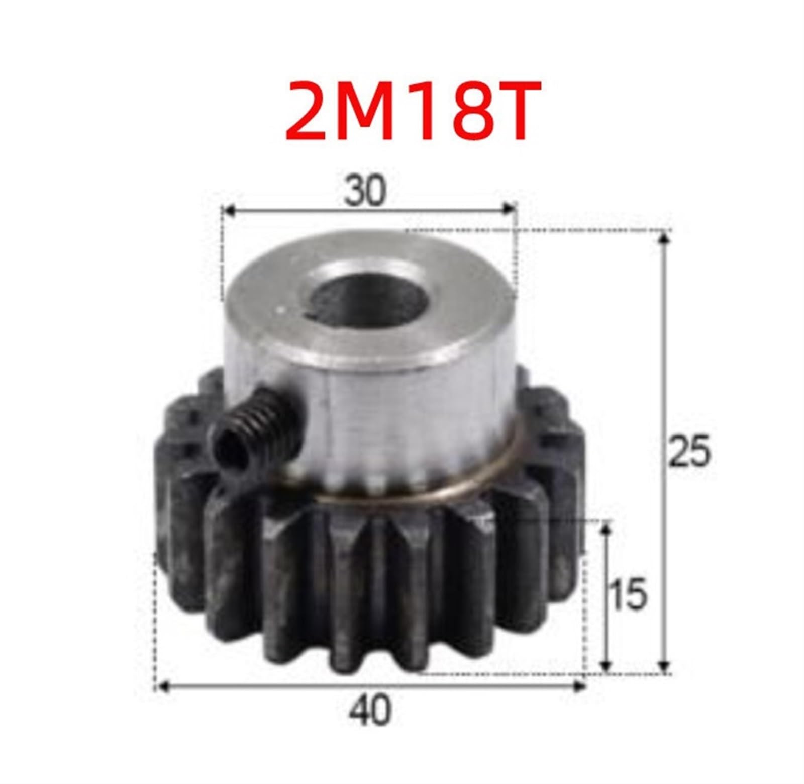 Bevel Gear Pinion Hardware Mechanical 1pcs Spur Gear Rack Pinion 18Teeth 2Mod Bore 8/10/12/14/15/16mm Staight Teeth Positive Gear Steel CNC Transmission(10mm Keyway 4mm)