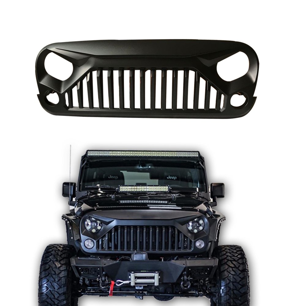 Amazon | アップグレードJK Angry Grille メッシュ付き J189-5 ABS  