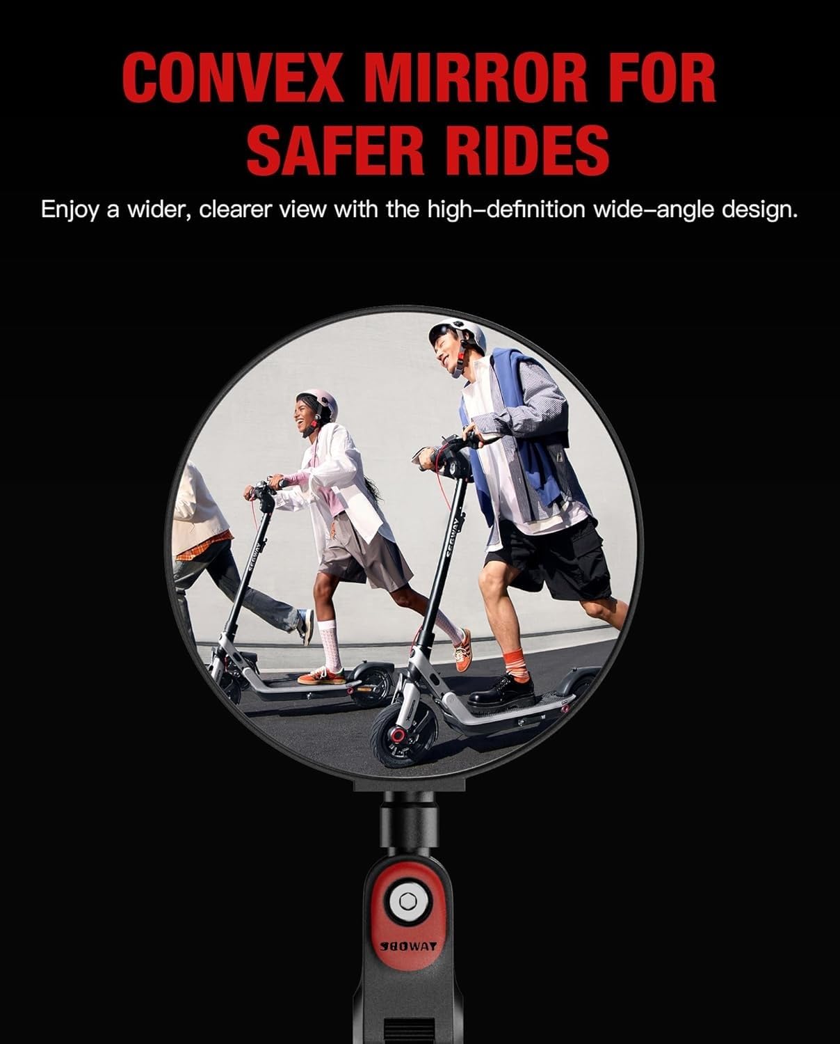 Rückspiegel für Roller kompatibel mit Segway Ninebot und allen KickScooter Max G30 G2 G3 ZT3 PRO GT3 F3 E3 (außer Air T15), großer einstellbarer Winkel