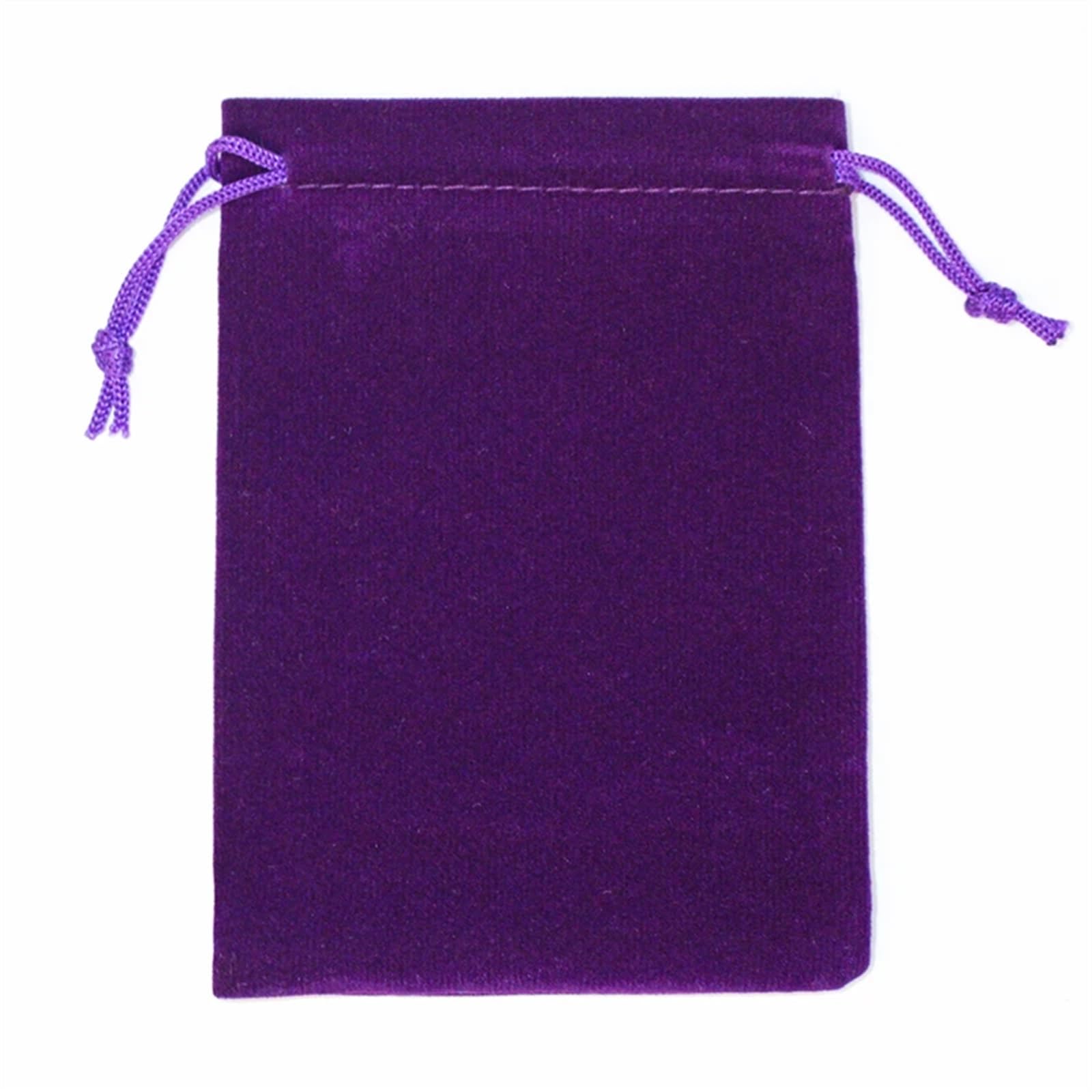 10 Stück Schmuckverpackung und Organizer, Hochzeitsbevorzugungsbeutel, Schmuckbeutel, Samt-Geschenkbeutel mit Kordelzug, Baumwollbeutel(Purple,20X30_15.5X10.5X8.5CM)