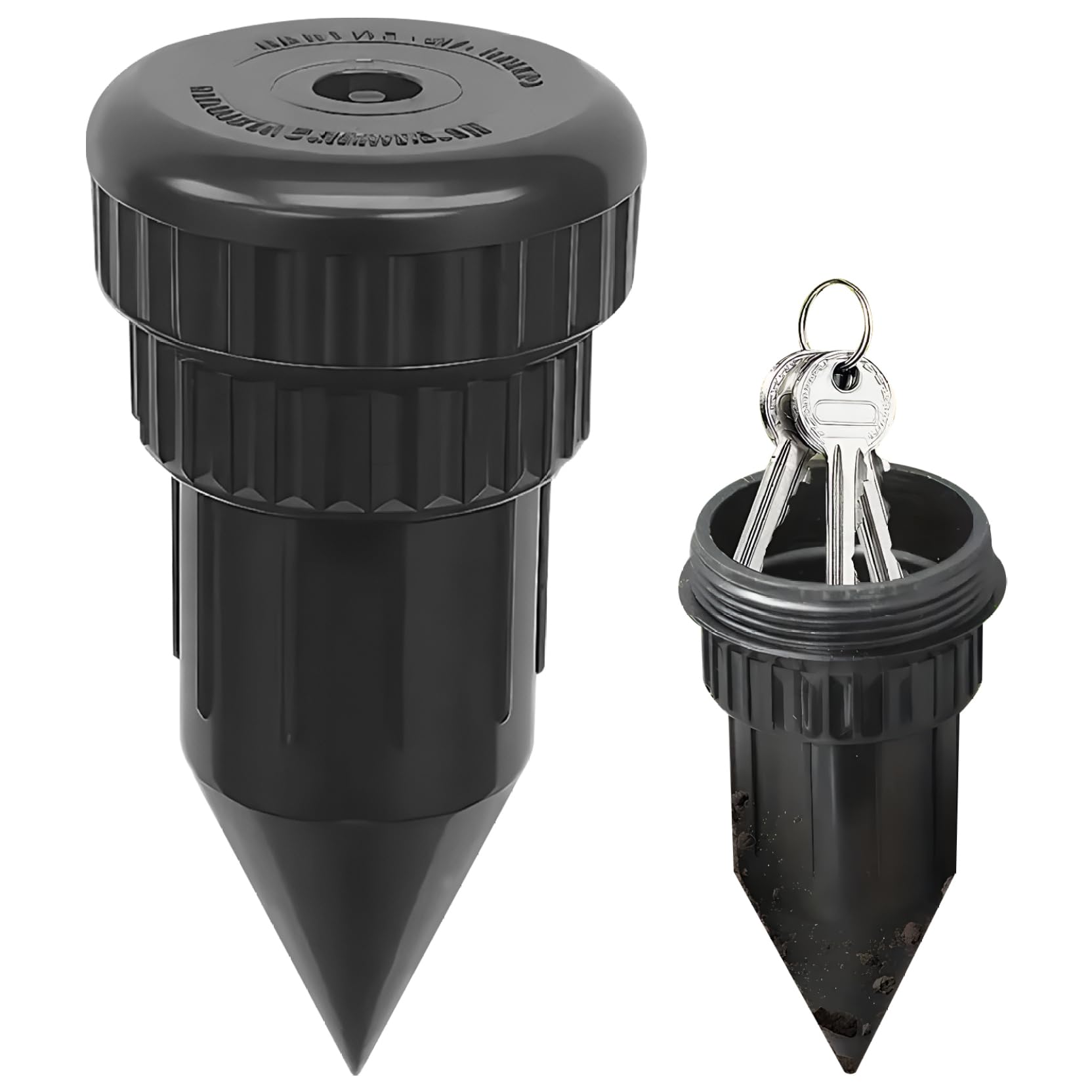 Peosaard Black Hide A Key Outside, Hidden Key Holder For Outside Sprinkler Head Hiders Waterproof Discrete Hiding Vault Case For Outdoor/Garden/Yard, Outdoor Hider