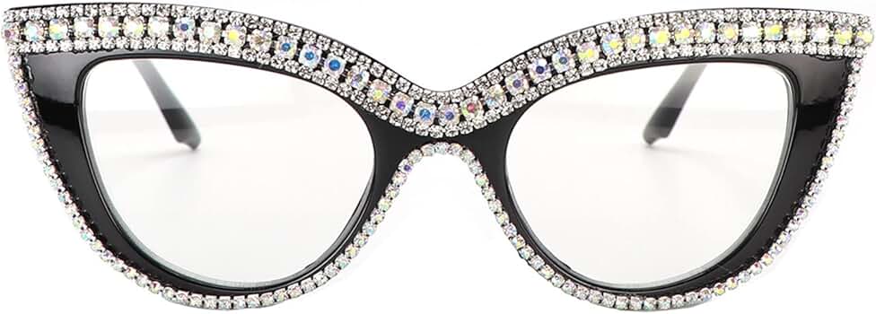 Amazon.com: willochra Fashion Diamond cat eye Reading