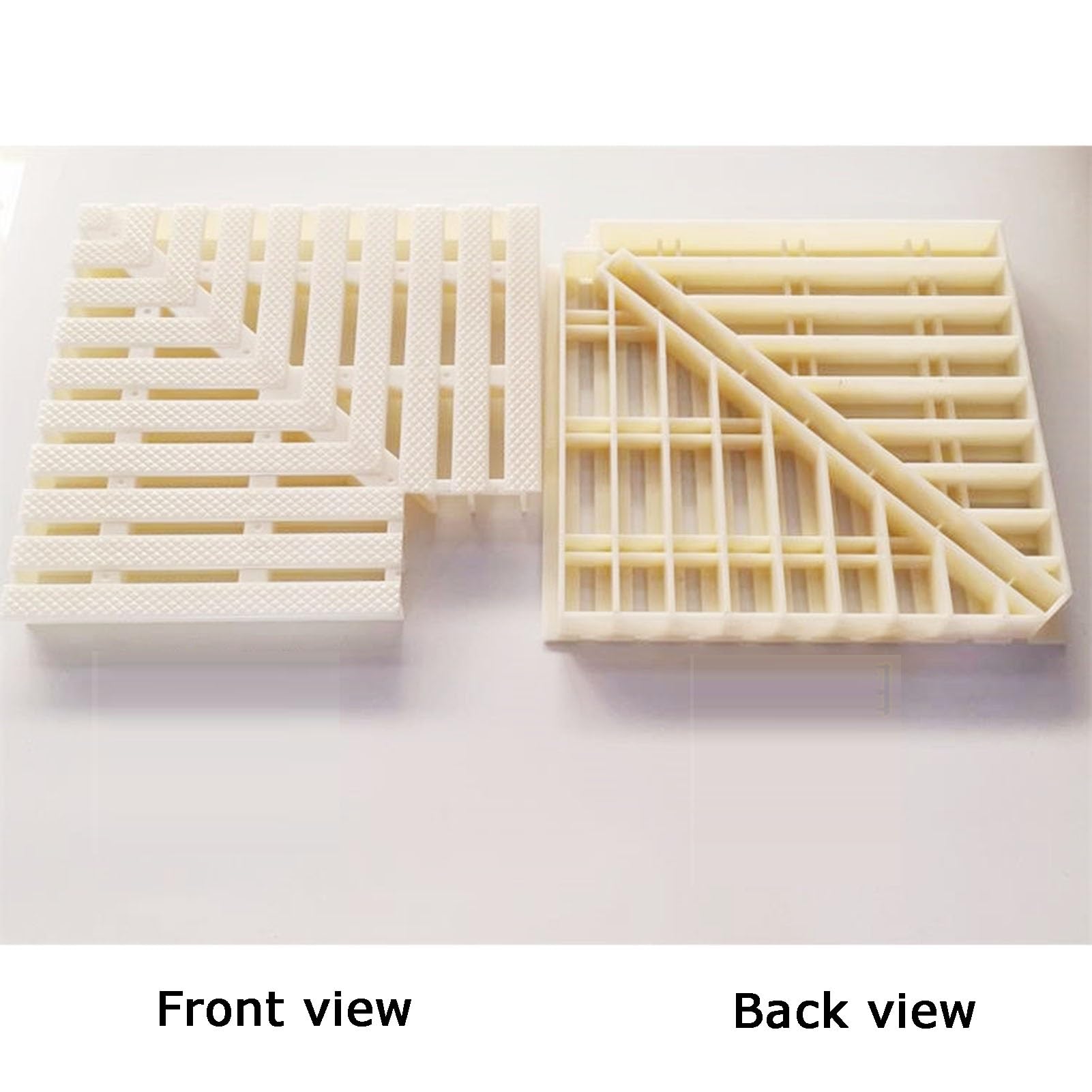 Griglia di drenaggio a sfioro, Griglia di Scarico angolare in plastica for Piscina, Bagno, Patio, terrazza, passerella, Osso, Diverse Dimensioni(Width 25cm/1pieces)
