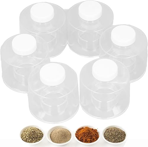 6 recipientes de especias, tarros de especias de plástico con tamices, contenedores apilables para condimentos, dispensador de condimentos, caja de disponible en Yaxa Colombia