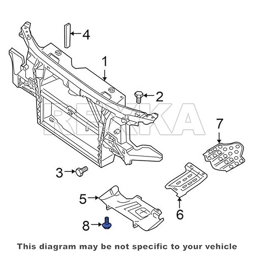 Miniatura 7 de Rexka 20 piezas M6-1.0 X 0.787 in cabeza hexagonal Sems Bolt W/Dog Point para Nissan Infiniti 08146-6162H - Multiuso - Protector de guardabarros