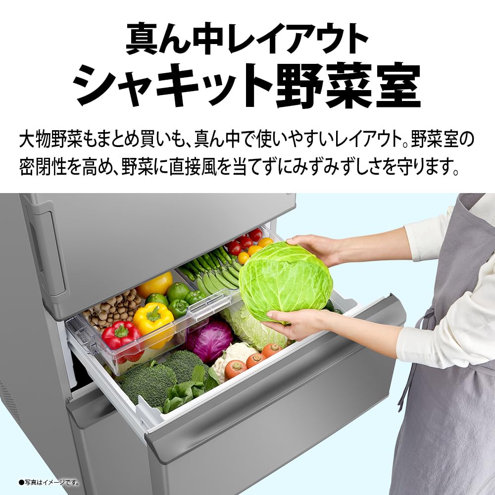 Amazon | シャープ 冷蔵庫 幅60.0cm 374L 左右フリー SJ-X372P-S
