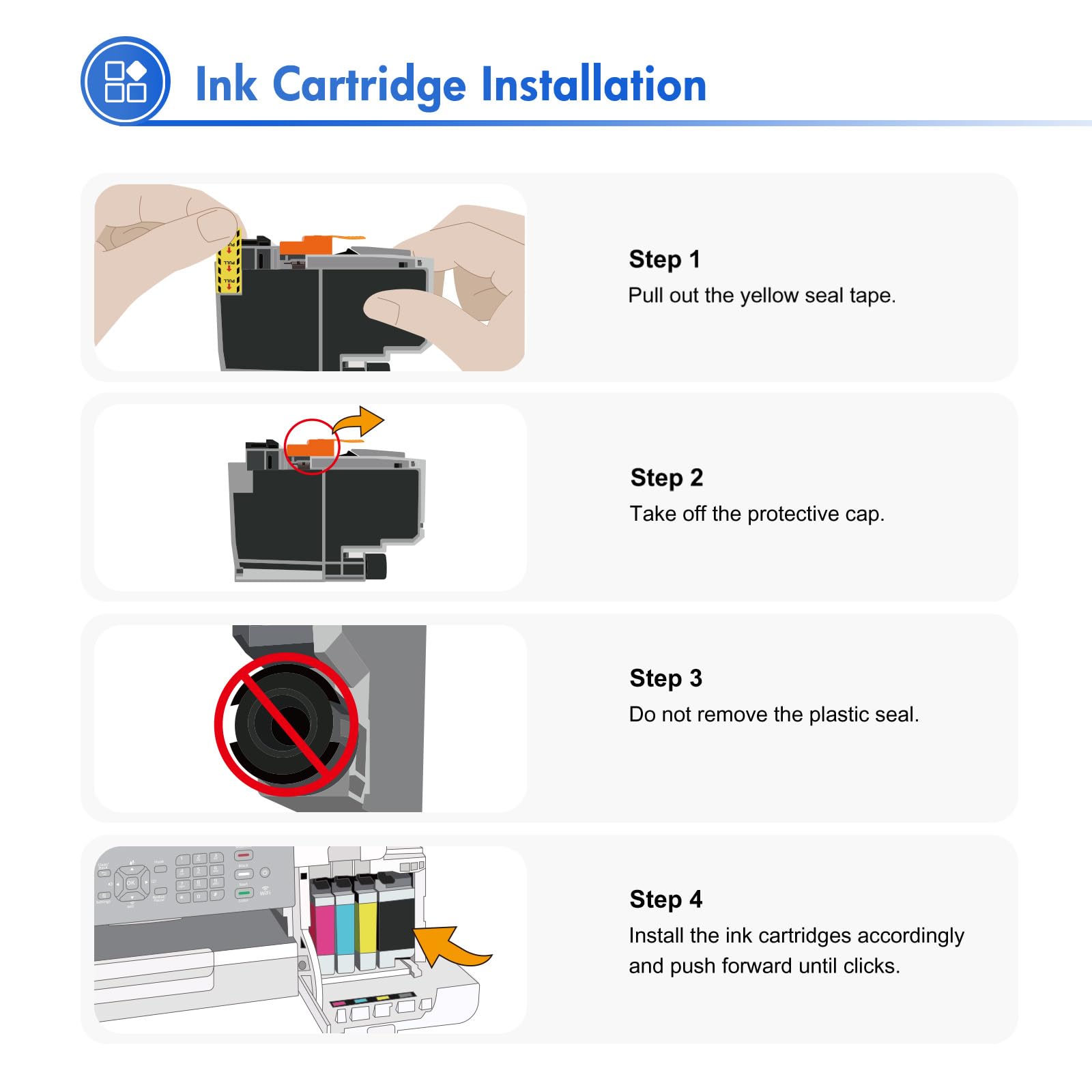 Amazon.com: LC406 LC406XL Ink Cartridges for Brother Printer LC