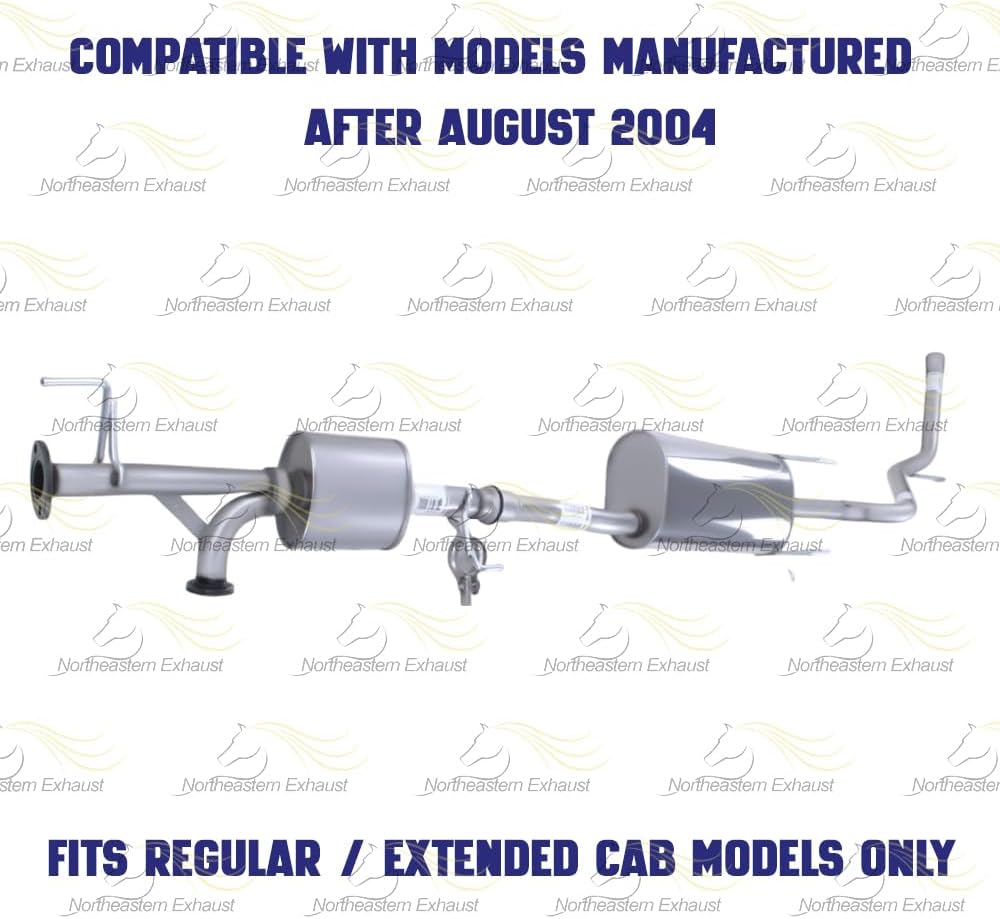 Northeastern Exhaust | Stainless Steel - Muffler and Resonator Exhaust System Kit Compatible for Toyota Tundra 2004-2006 4.7L Regular/Extended Cab - Includes Clamp and Gaskets