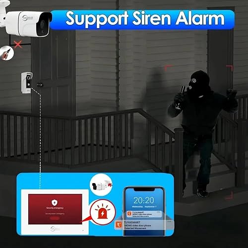 Miniatura 2 de ANJIELO SMART Sistema de video portero con cable, WiFi 1080P monitor táctil a color de 7 pulgadas, sistema de portero de video cámara con detección