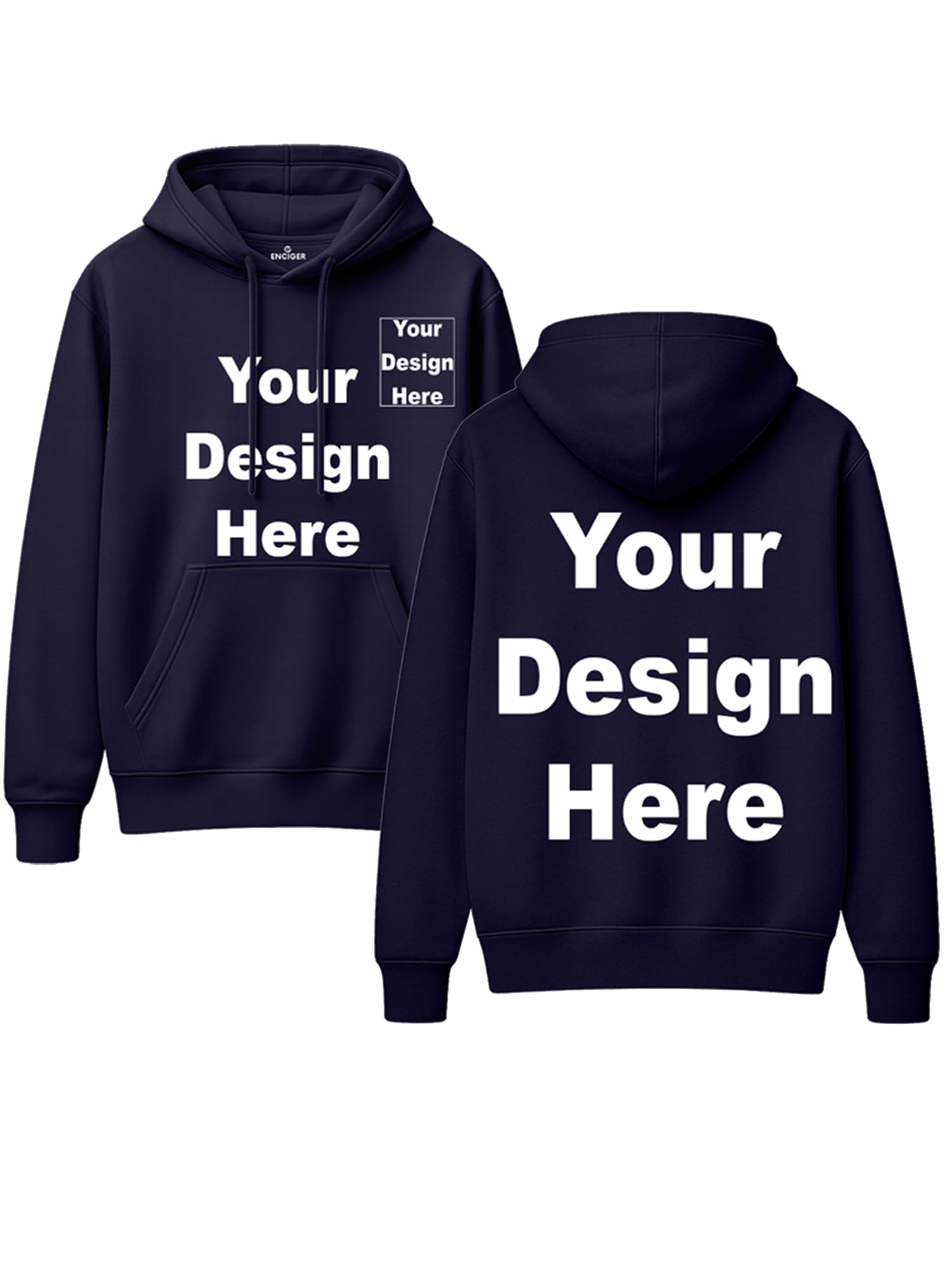 Personalized Hoodie Unisex Pullover Sweatshirt with Hood & Kangaroo Pocket | Winter Fleece Casual Wear for Men and Women-image-37