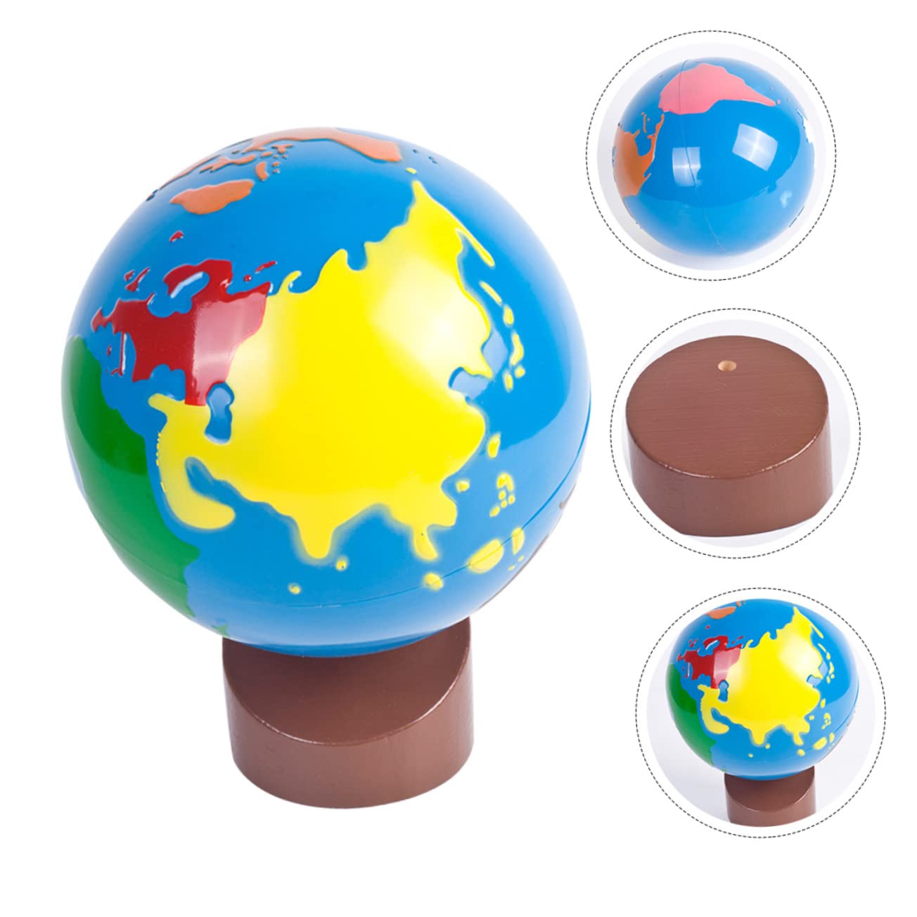 Kisangel Globo Educativo Protettivo per Colori Delicati per Protezione Didattico per Casa e Scuola Stimola Cognizione Geografica
