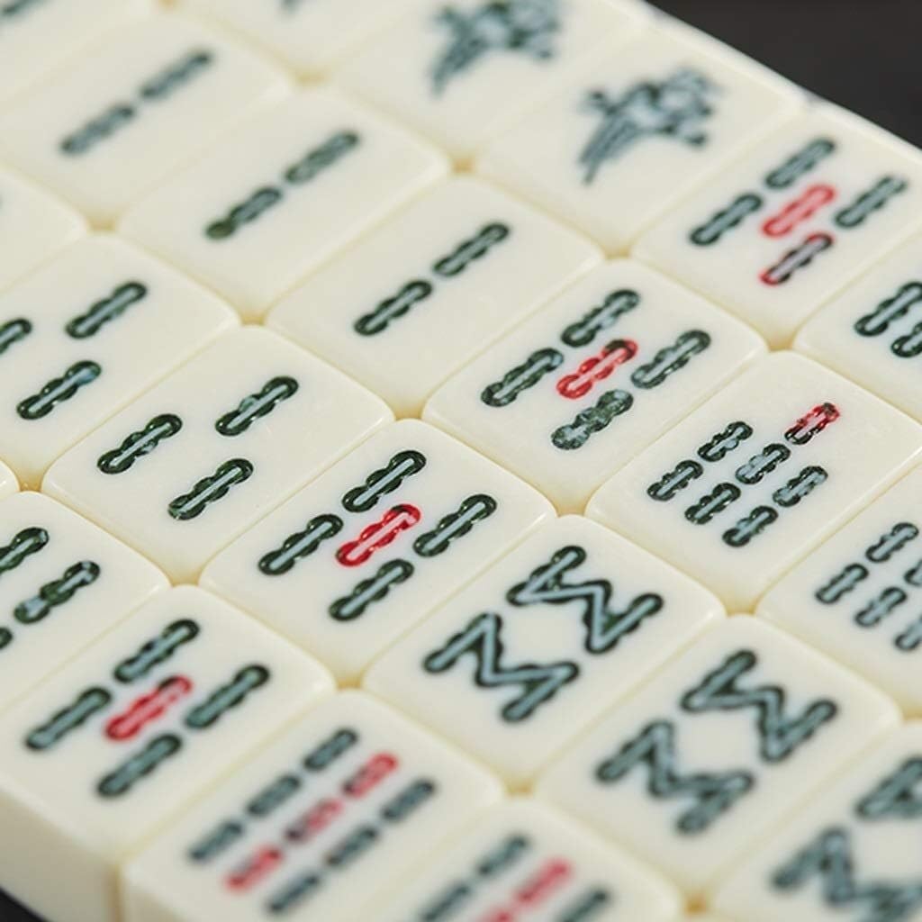Chinesisches digitales Mahjong-Set, traditionelles Mahjong-Set, 144 Keramikfliesen, for chinesische Spiele verwendet(38 EU)