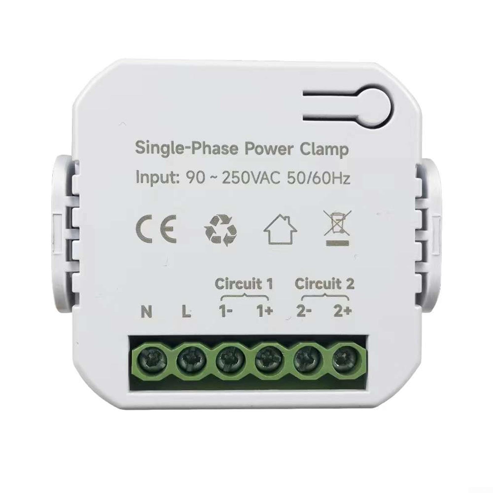 pour Tuya pour Smart Life Compteur d'énergie Wi-Fi 80 A avec 2 pinces d'application KWh surveillance de la consommation d'énergie en temps réel Statistiques d'alimentation