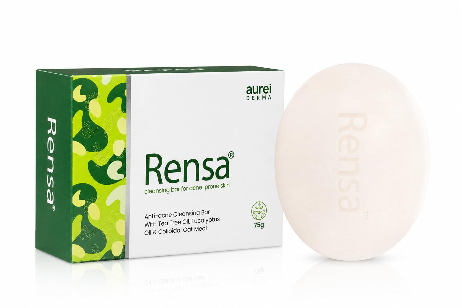 Rensa Cleansing Bar for Acne-Prone Skin | Tea Tree Oil, Eucalyptus Oil & Colloidal Oat Meal | Daily Face & Body Cleansing Bar | Suitable for Oily & Combination Skin | 75g-image-13