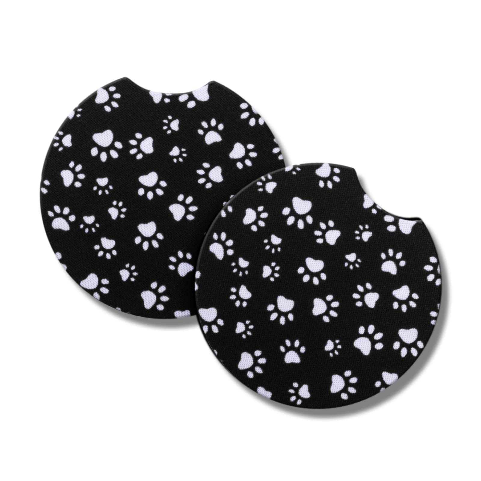 lifeegrn Car Coasters, Car Cup Holder Coasters, 3.54 Inches Car Coasters for Cup Holders, Anti Slip Removable Universal Neoprene Drinks Absorbent, Car Coasters for Women(2 Packs)