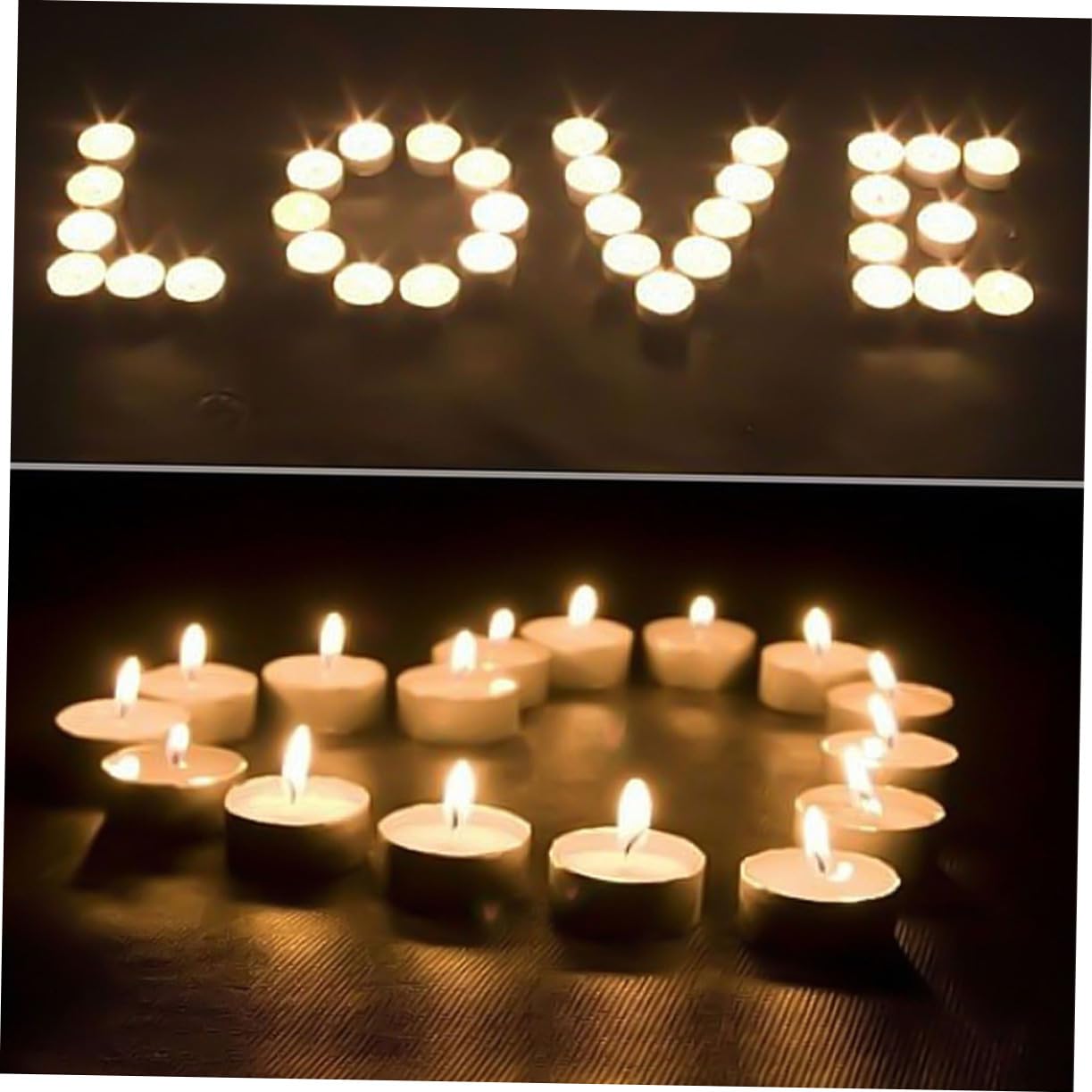 COLLBATH Candele Rotonde Bianche 100 Pezzi in Cera e Alluminio, Portatili e Antimacchia, per Atmosfera Artistica e Decorazioni Domestiche