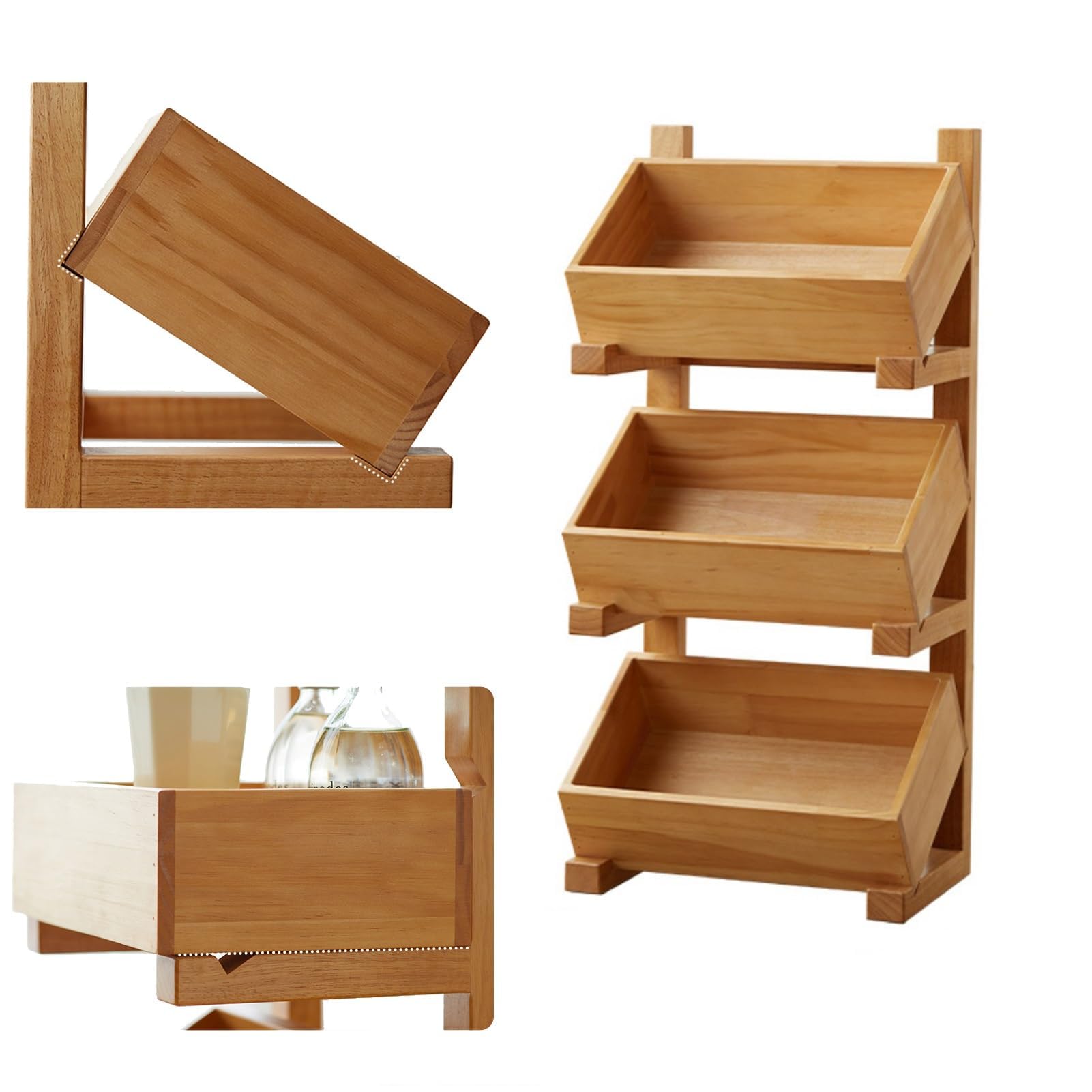 Organizador de 3 Niveles para Snacks y Frutas, Verduras Aperitivos el Cine en casa (Cupboard Gadgets).