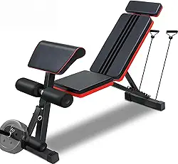 Banco Supino, Banco Academia, Capacidade de Carga de 150 kg Estação de Musculação, Adequado para altura até 180CM, Musculação, Academia em Casa, Cadeira Extensora, Supino Regulavel, Academia, Cadeira Extensora