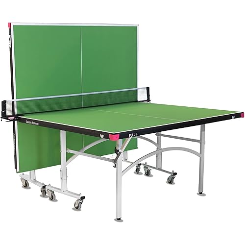 Butterfly Easifold 19 Ping Pong Table - Ping Pong Table Regulation Size with Easy Net Set - 10 Minute Quick Assembly - Folding with Wheels for Easy Storage