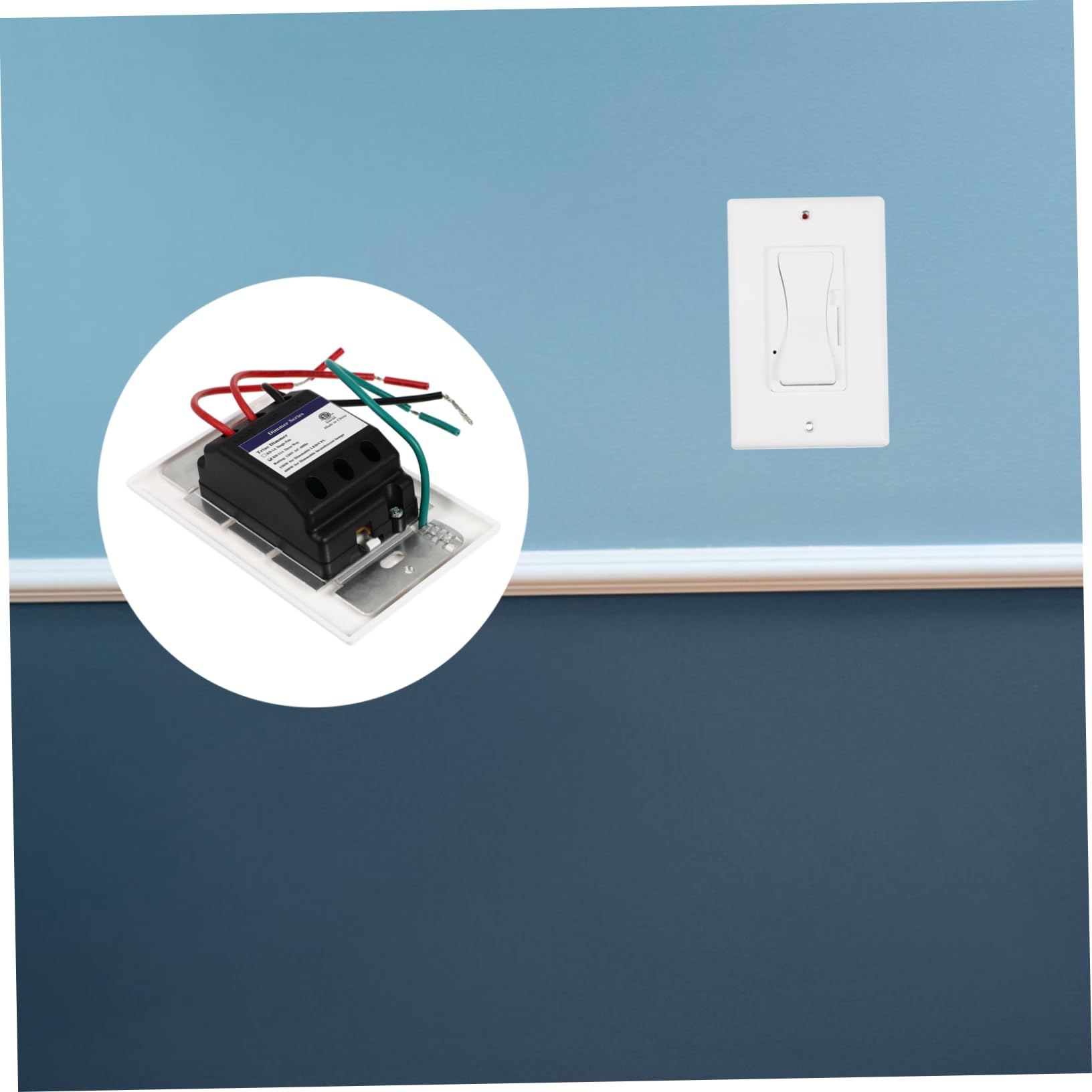 SHINEOFI 2 Pièces Variateur de Lumière Électrique Max avec Indicateur pour Lampes LED Halogènes pour Maison Bureau