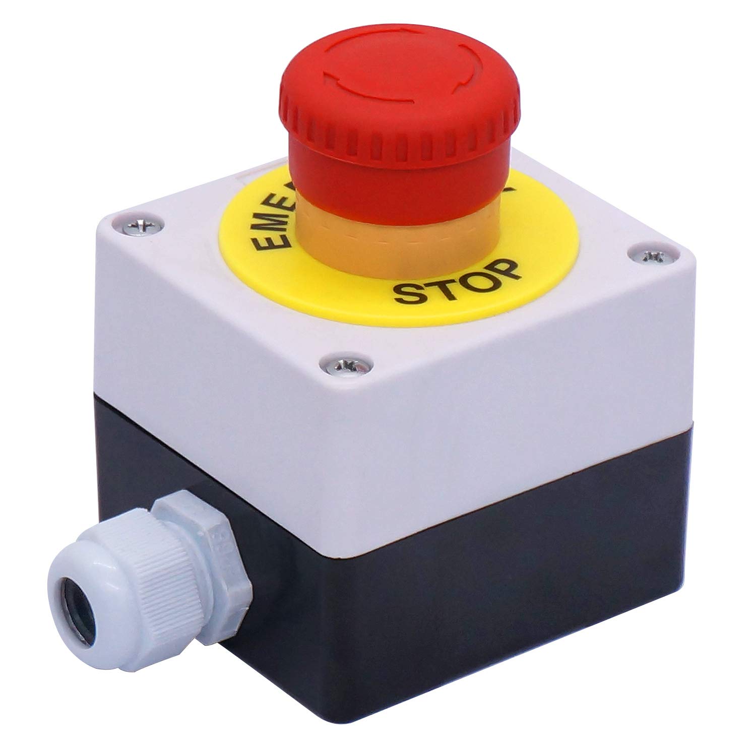 Buy Taiss / 22mm 2 NC Red Sign Mushroom Emergency Stop Push Button