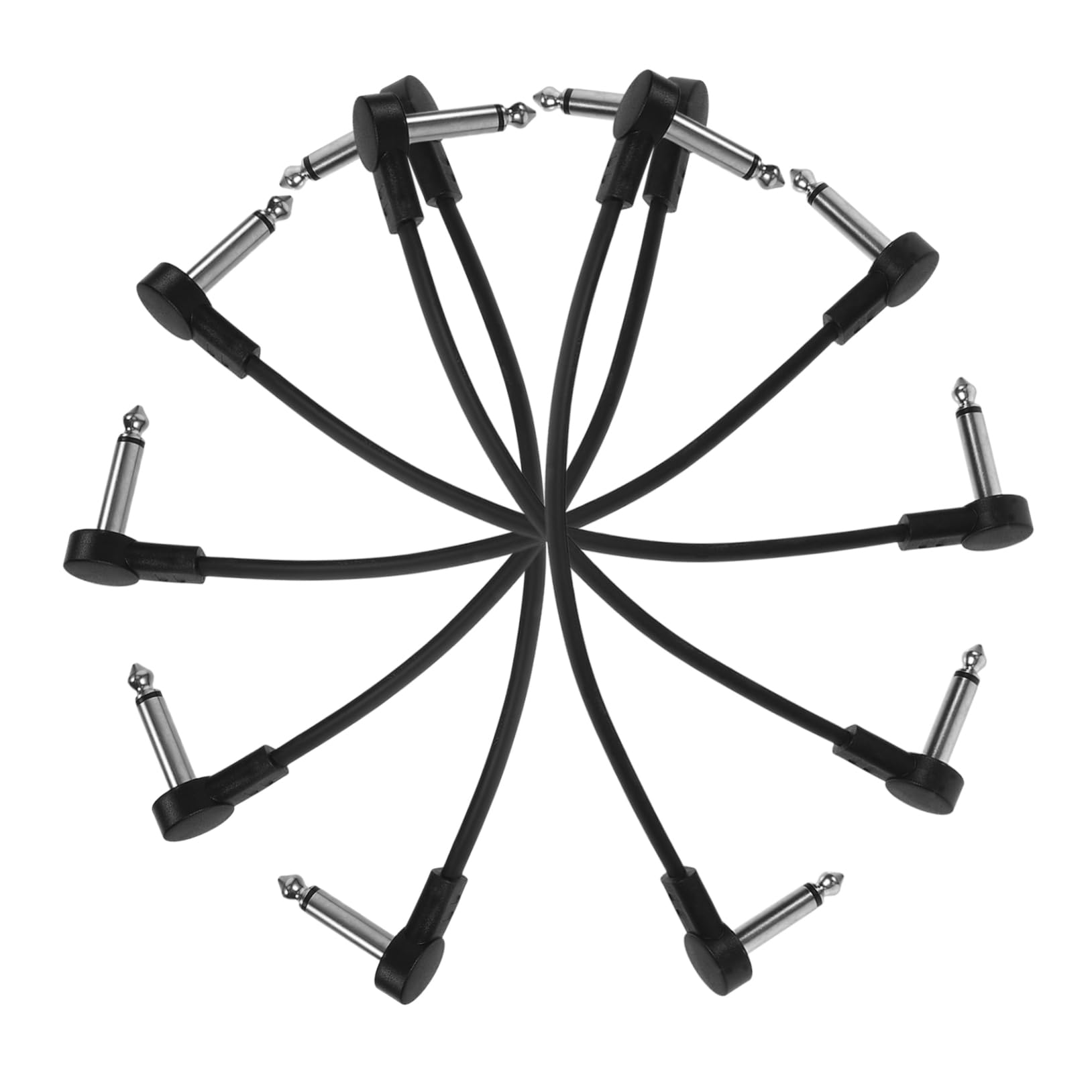 VANZACK Guitar Patch Cable 6pcs Short Guitar Cord 6.35mm Effects Cable Durable Noise-Free